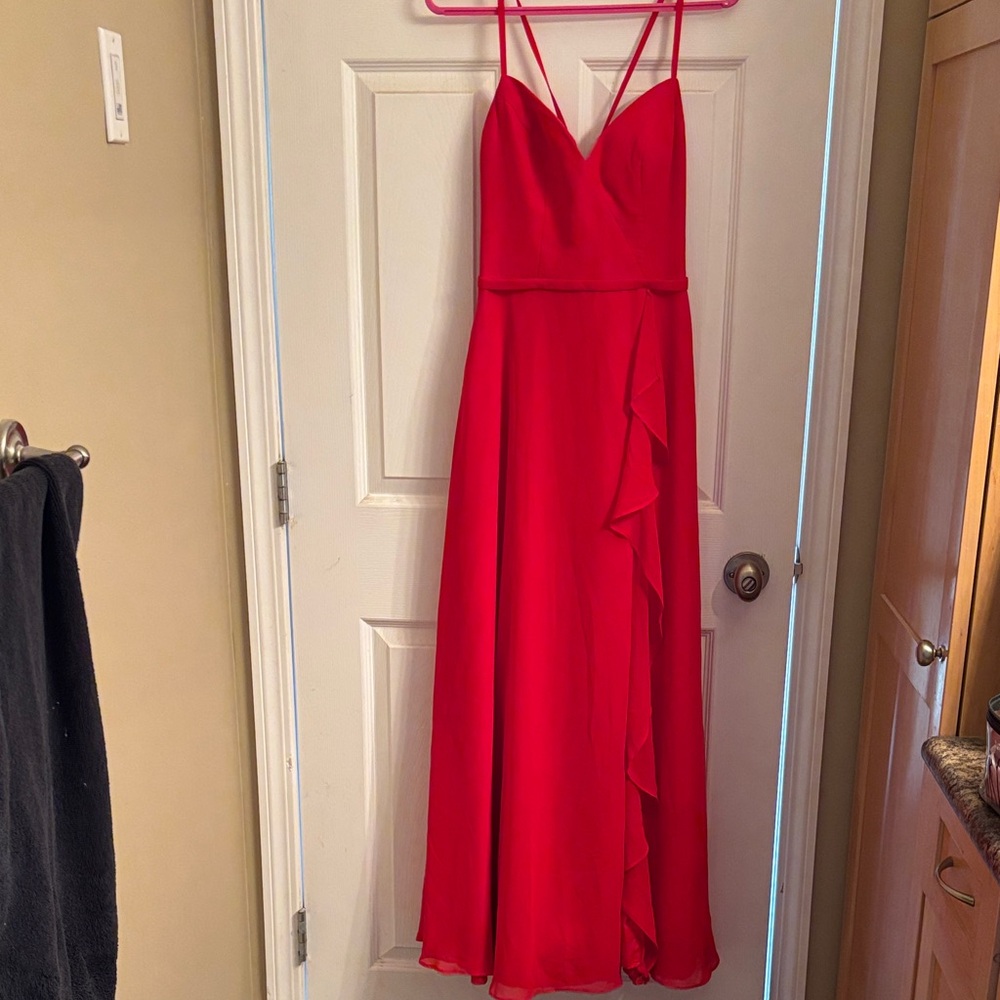 Azazie Red High Low Dress